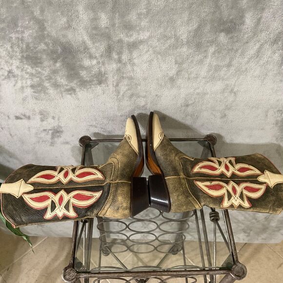 Nine West Leather Cowboy/ girl Boots Rodeo Women’s size  5.5 Inlaid Pattern - Picture 6 of 13